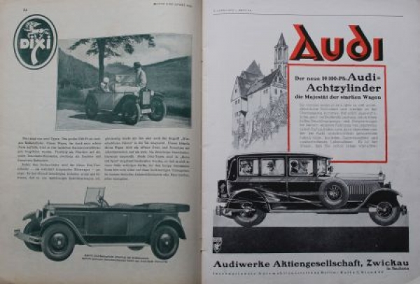 "Motor & Sport" Motor-Magazine Poessneck 1928 Exhibition Issue (7240)